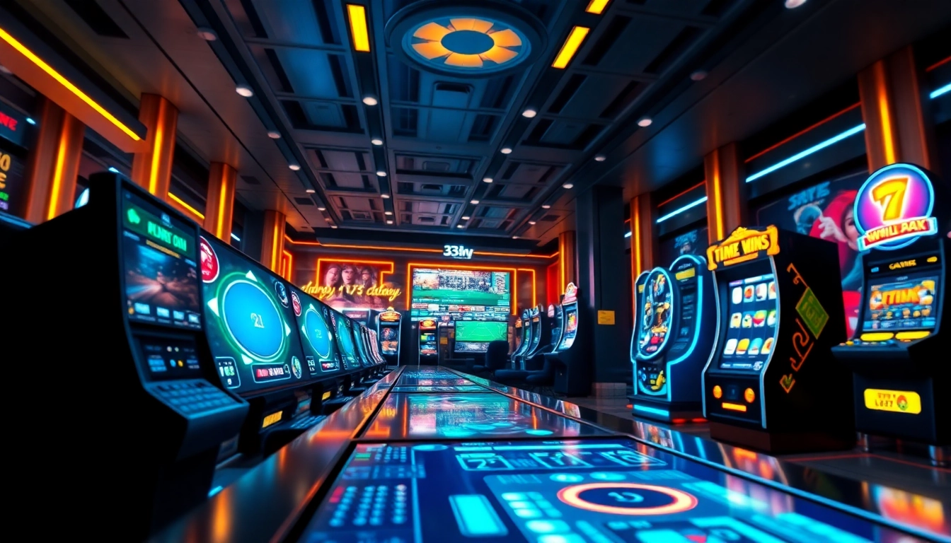 33win online gaming interface showcasing live dealer games and dynamic betting options.