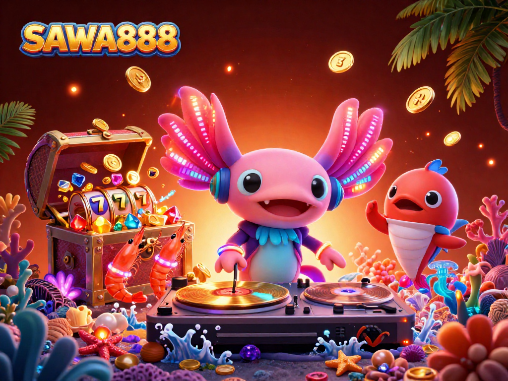 Experience thrilling slots action at SAWA888 with vibrant characters and dynamic visuals.
