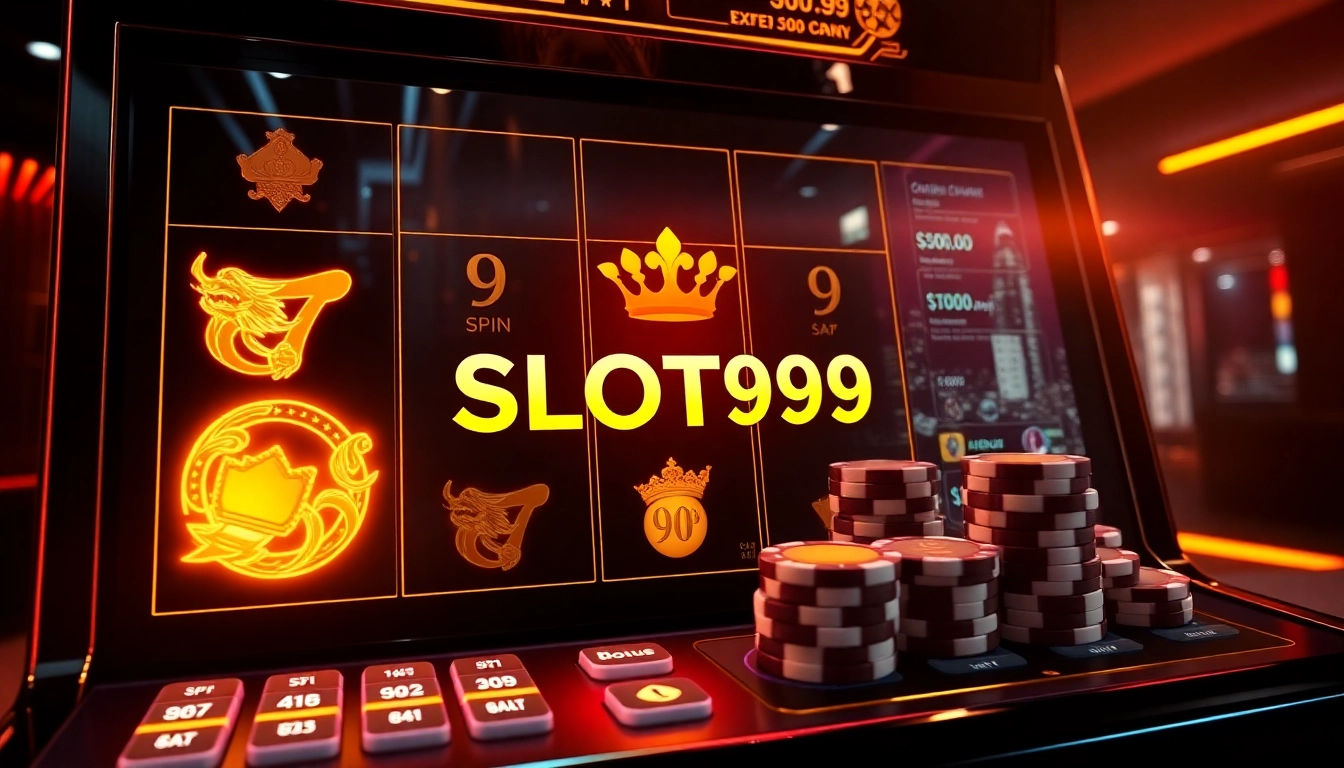 Exciting SLOT99 slot machine spinning with high-value symbols and instant payout features