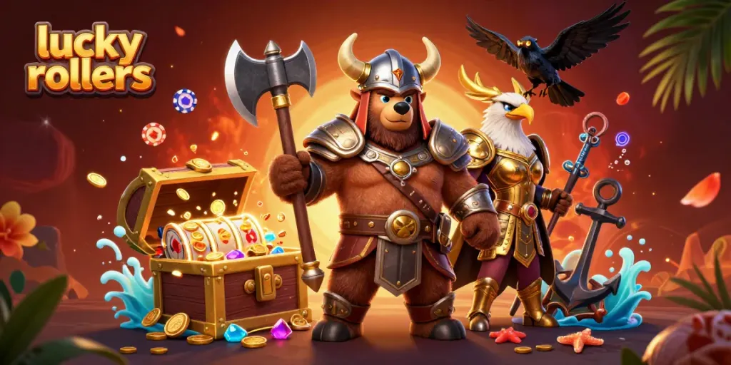 Experience the thrill with lucky rollers in this vibrant casino adventure scene.