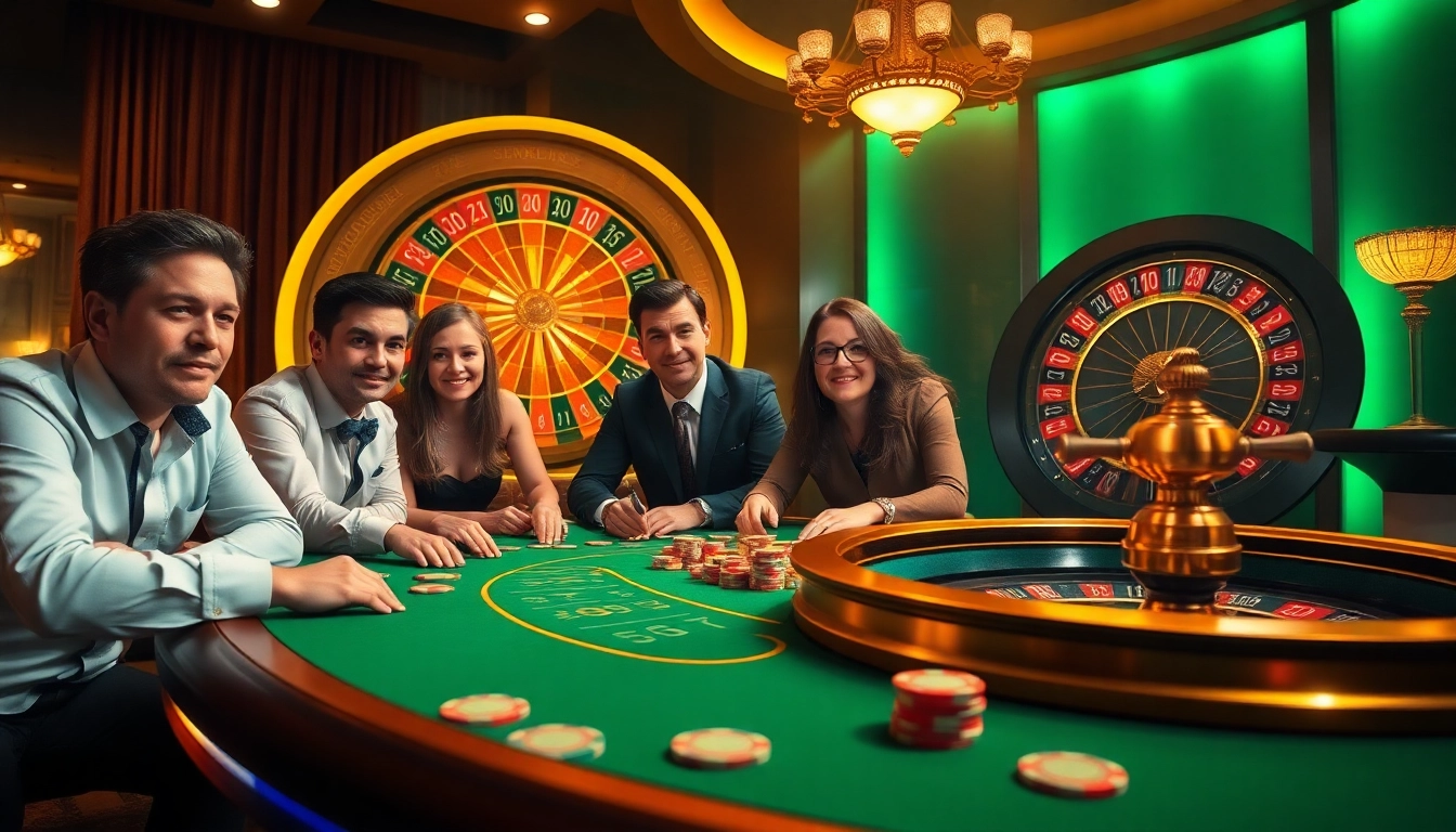 Experience the excitement of 68 game bài at a luxurious casino table loaded with chips and cards.