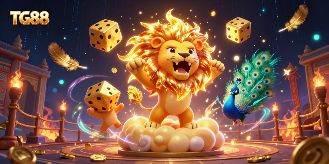 Experience thrilling gameplay at TG88 with a vibrant 3D illustration showcasing casino excitement.