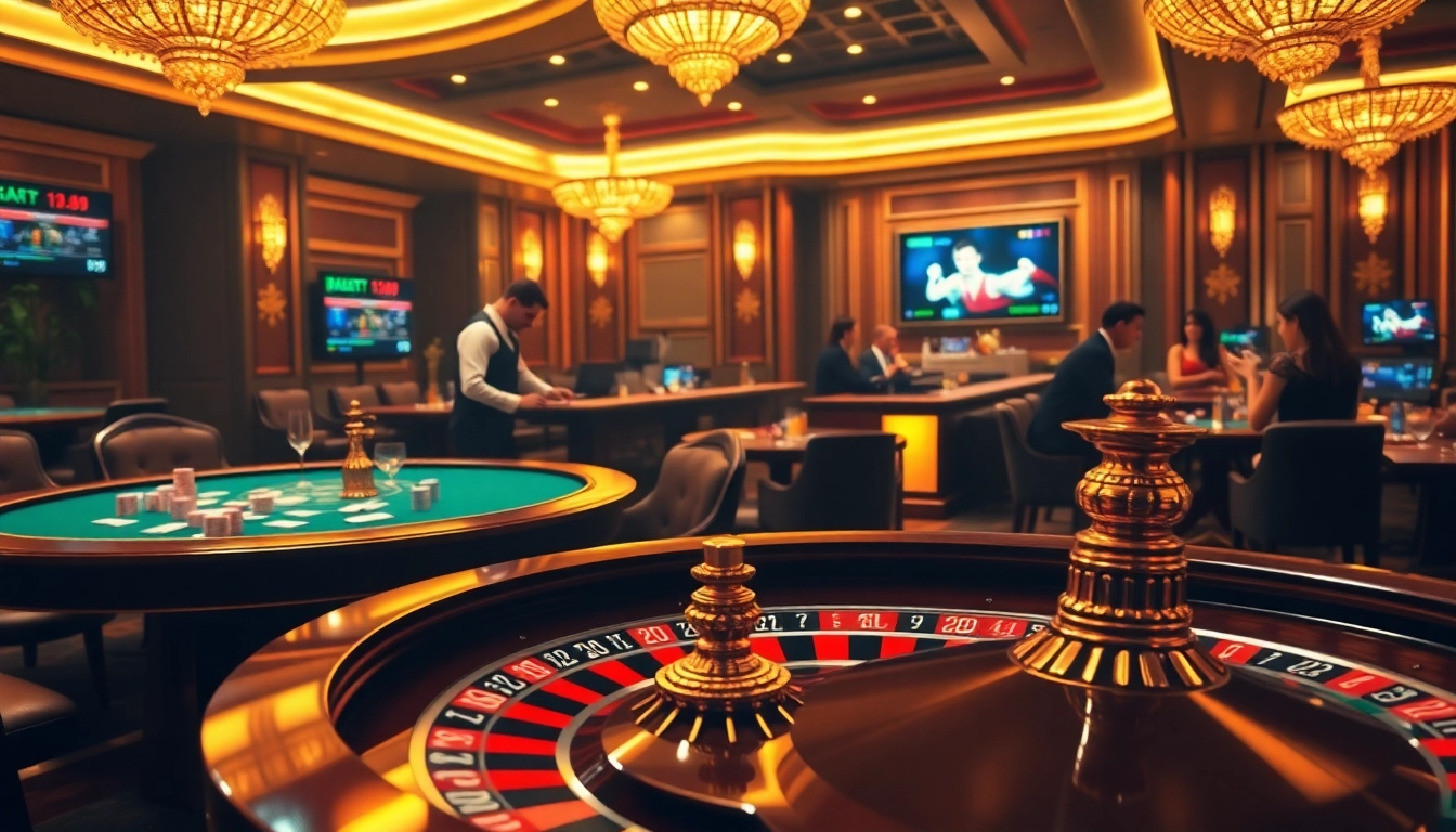 Players enjoying a vibrant casino atmosphere at DF999 with thrilling games and exciting betting action.