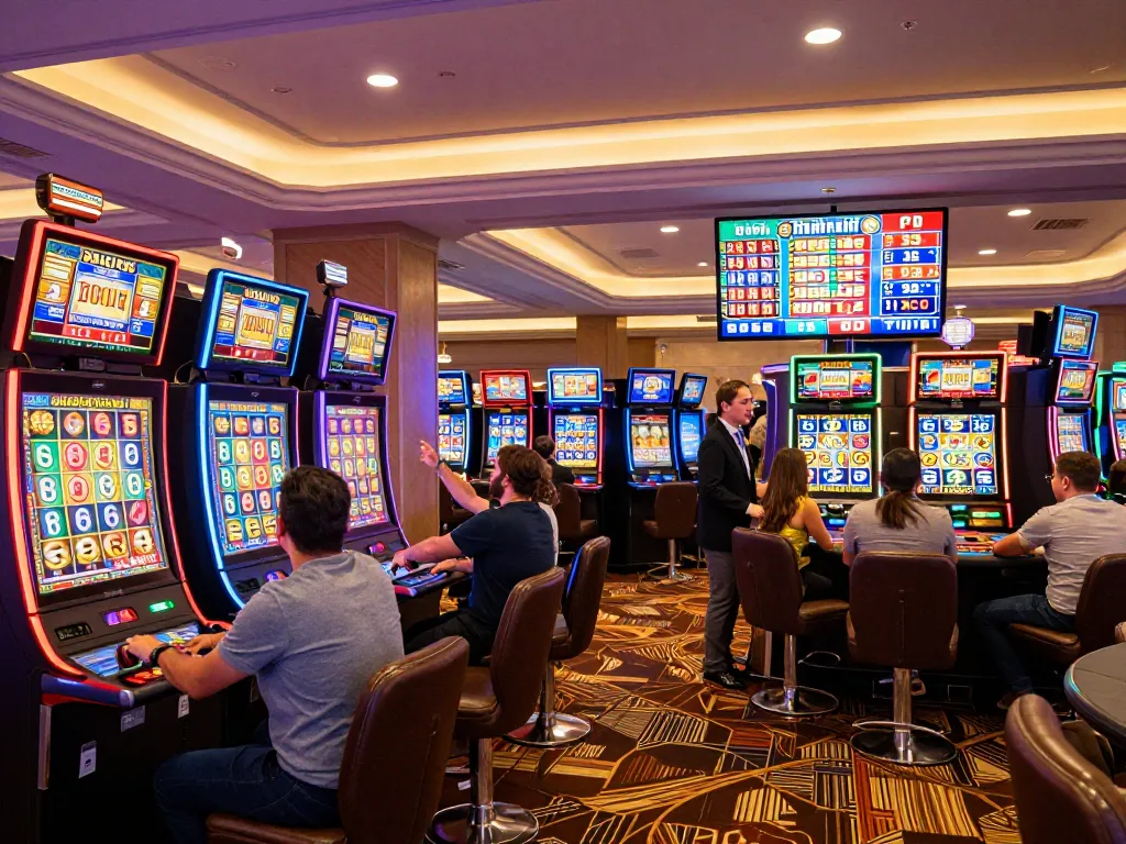 Exciting wild sultan casino gaming scene with players enjoying vibrant slot machines and engaging with friendly dealers.