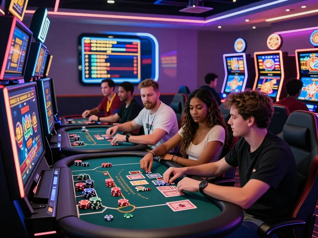 Players enjoying a vibrant online gaming experience at NK88 casino.