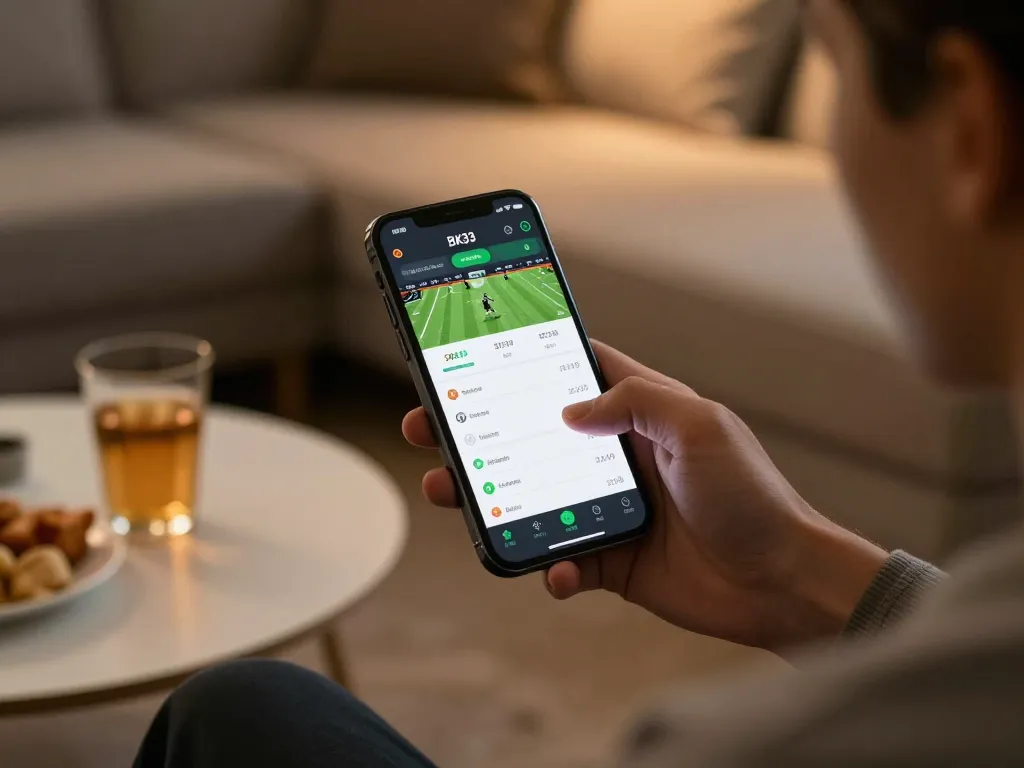 Users engaging in sports betting through the BK33 app showcasing live odds and strategic gameplay