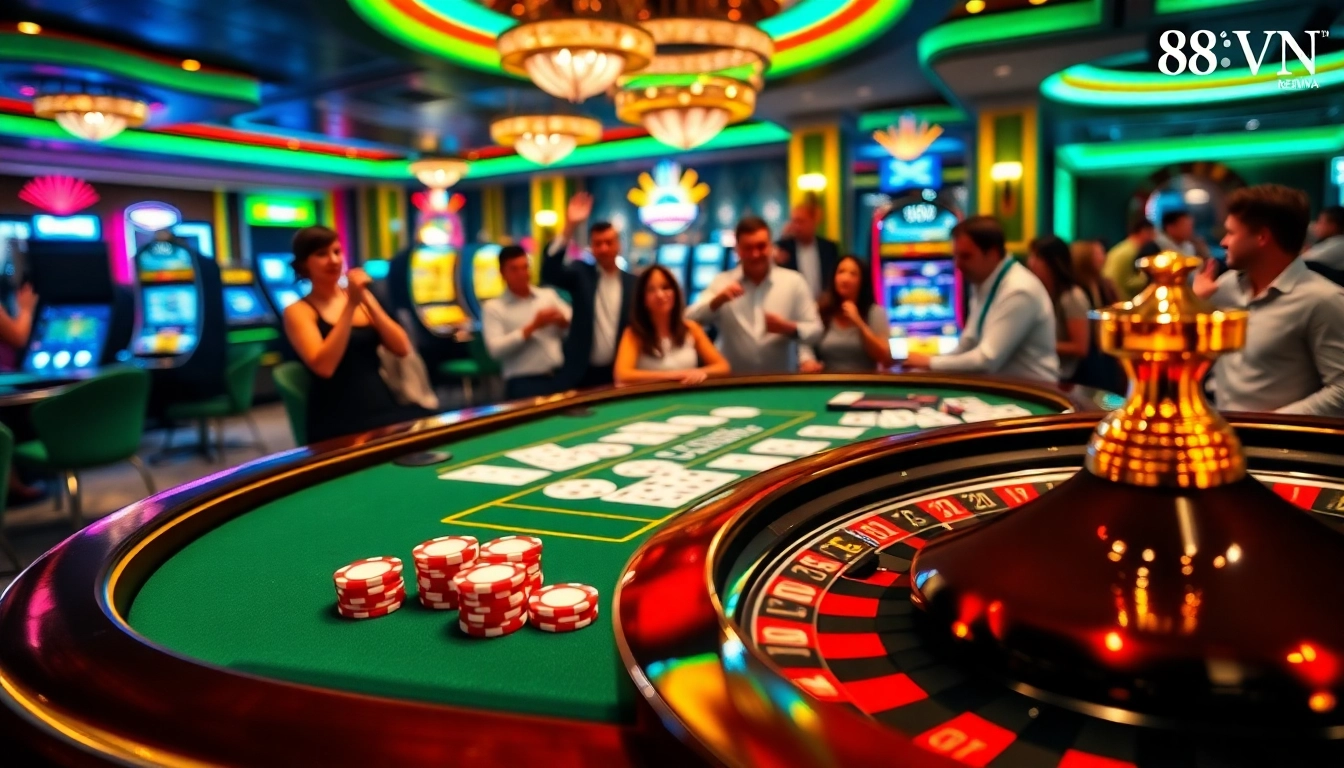 Experience high-stakes gaming at the 88vn casino with exciting tables and vibrant ambiance.