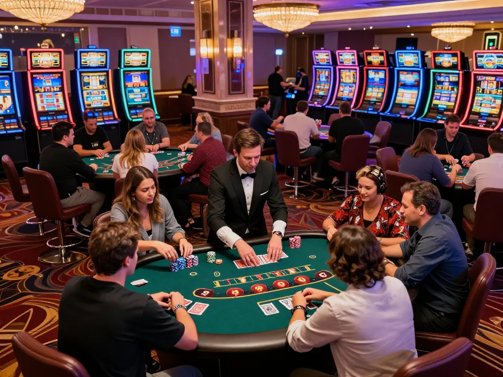 Players enjoying a dynamic blackjack game at GG777 casino, showcasing strategic gameplay in a vibrant atmosphere.
