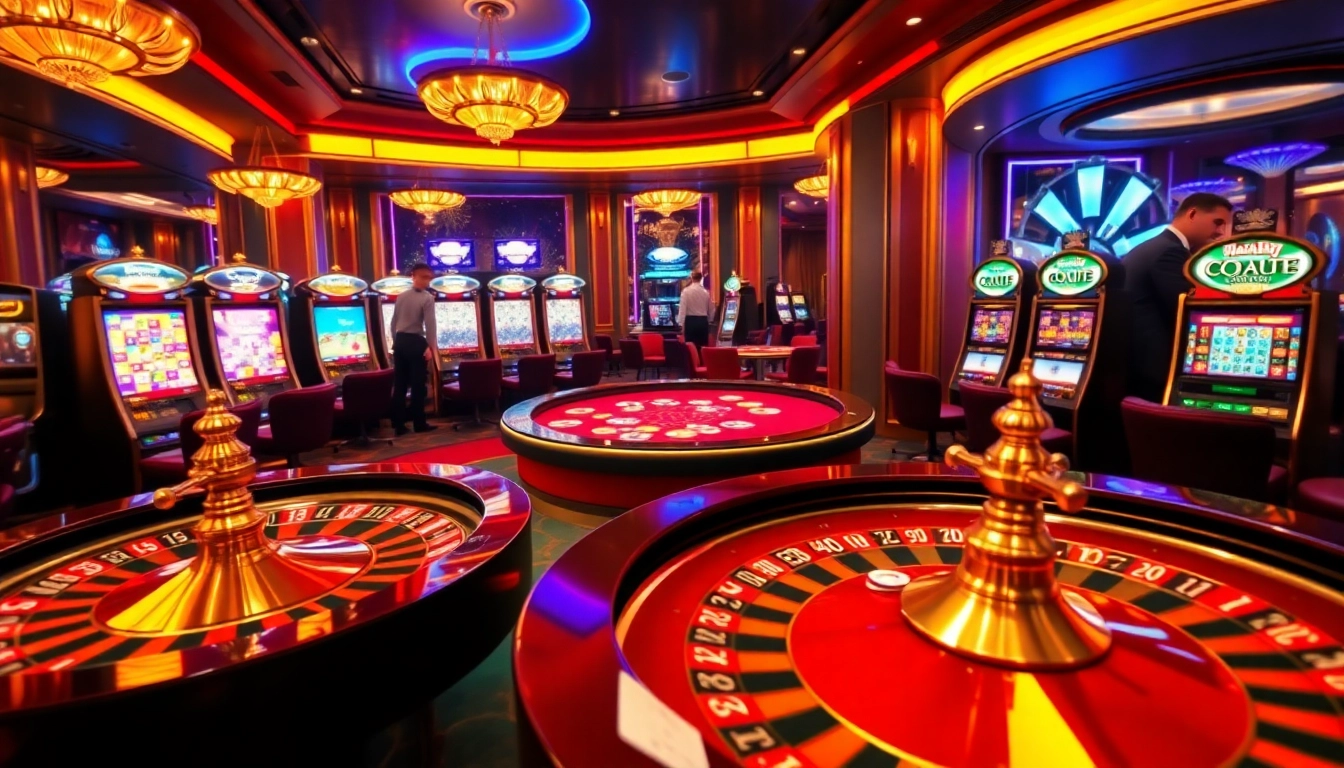 Experience the thrill of Nhà cái cm88 with vibrant poker and roulette gaming scenes.