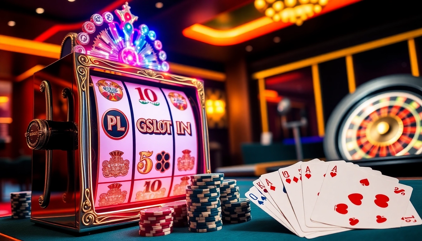 Engage in thrilling gameplay at PGSLOT IN with vibrant slot machines and casino action.