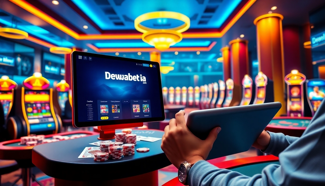 Dewabet Asia offers an engaging online gambling experience with vibrant slot machines and interactive betting interfaces.