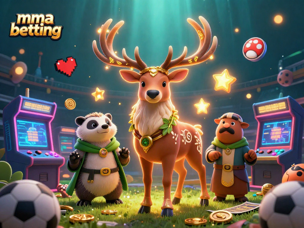 MMA betting scene showcasing vibrant characters and dynamic game elements for engaging sports betting.