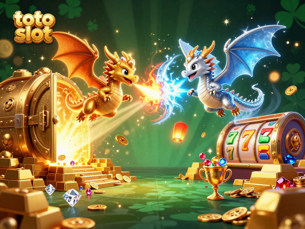 Engage with exciting toto slot games featuring two dynamic dragons, gold treasures, and dazzling jackpots.