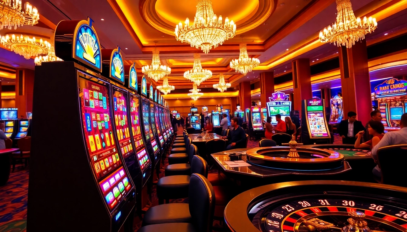 Experience nk88 thrills with an elegant slot machine and vibrant casino atmosphere.