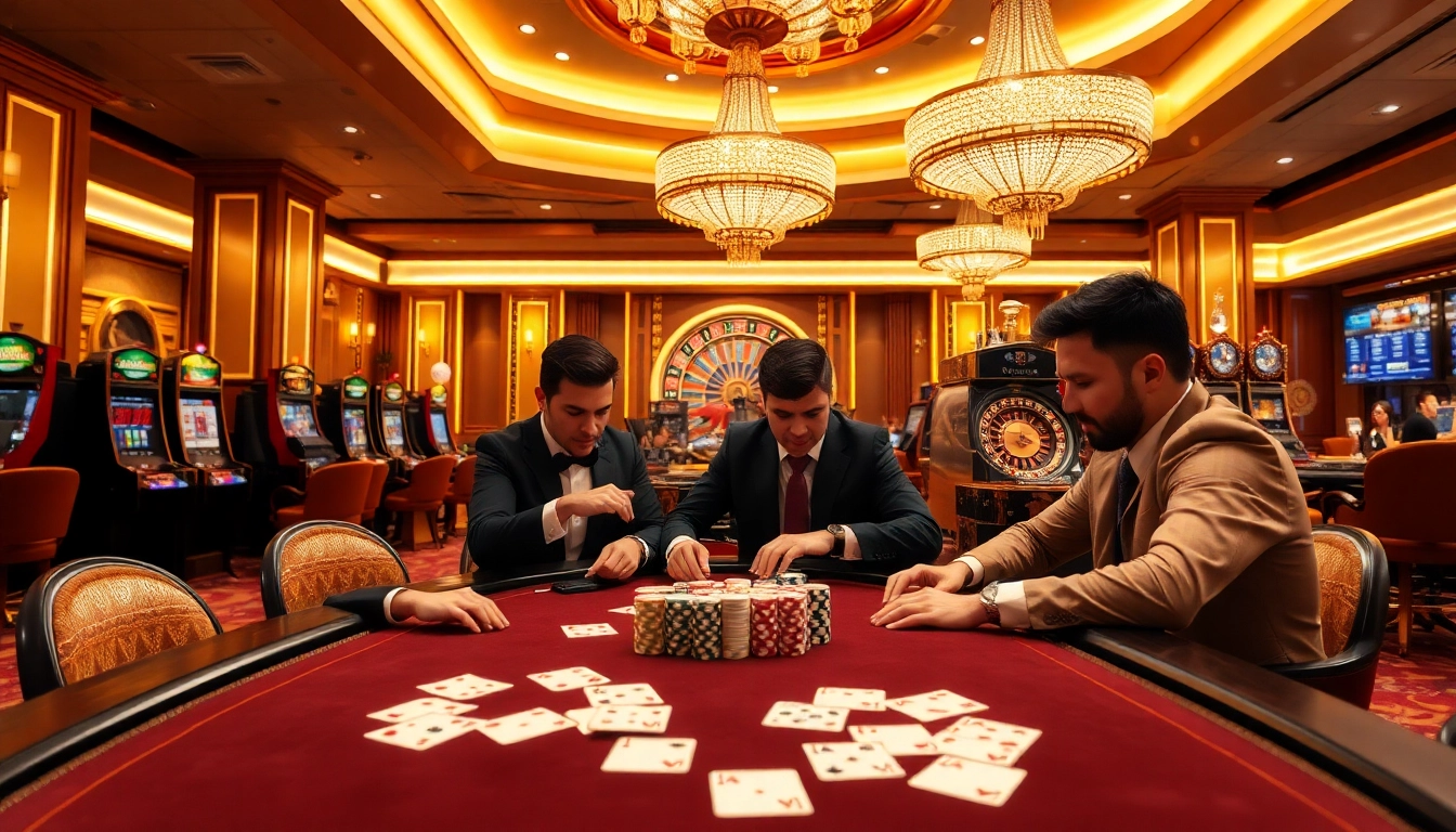 Engaging players at a luxurious casino table at https://rr88.mov/ highlighting high-stakes excitement.