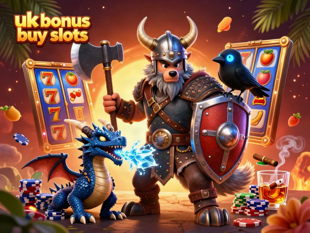 Experience thrilling gameplay with uk bonus buy slots in a vibrant 3D casino scene.
