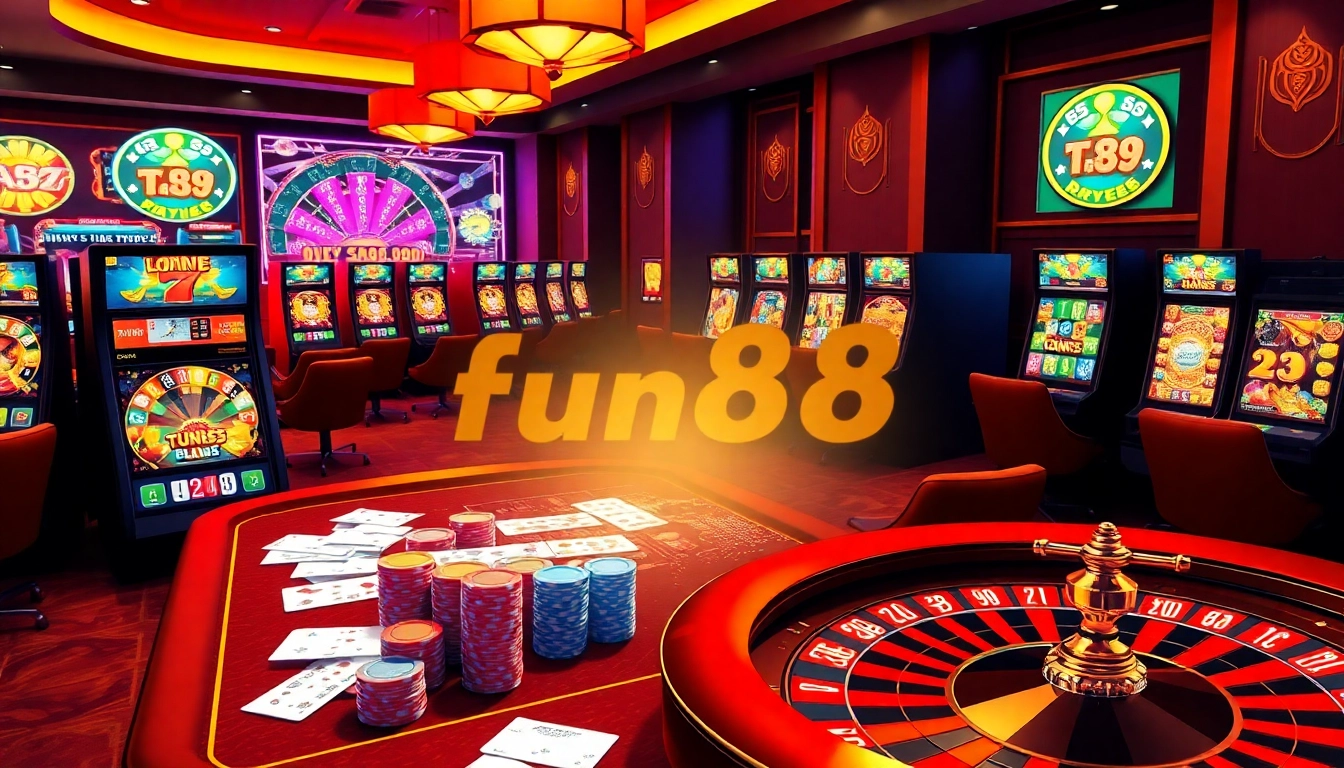 Experience excitement at fun88 with engaging casino games and vibrant gambling visuals.