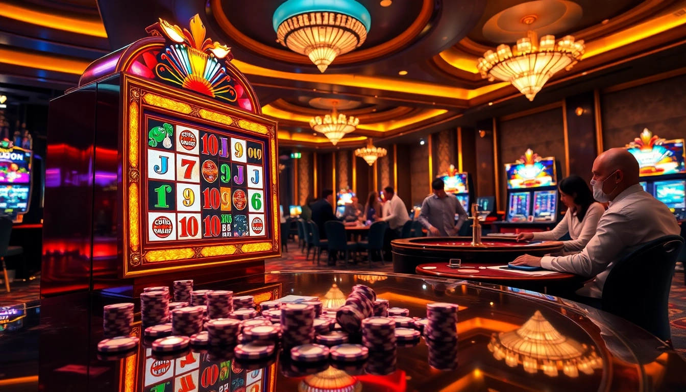 Experience the excitement of Situs Gacor with vibrant slot machines and engaging players.