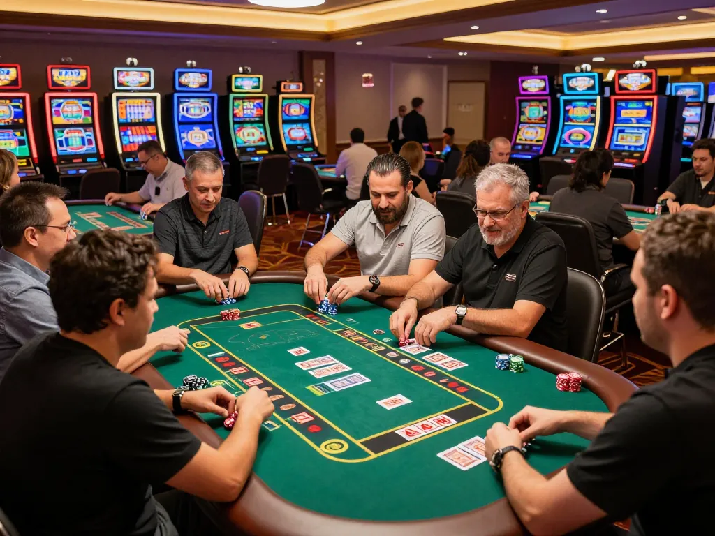 Players enjoy dynamic gaming at U888 casino, engaging with live tables and colorful slots.
