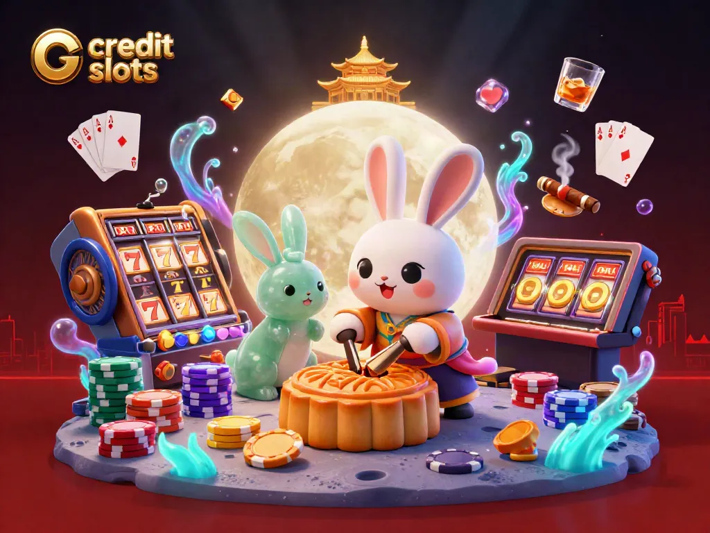 Experience the excitement of credit card slots with a vibrant casino scene featuring animated characters and dynamic gaming elements.