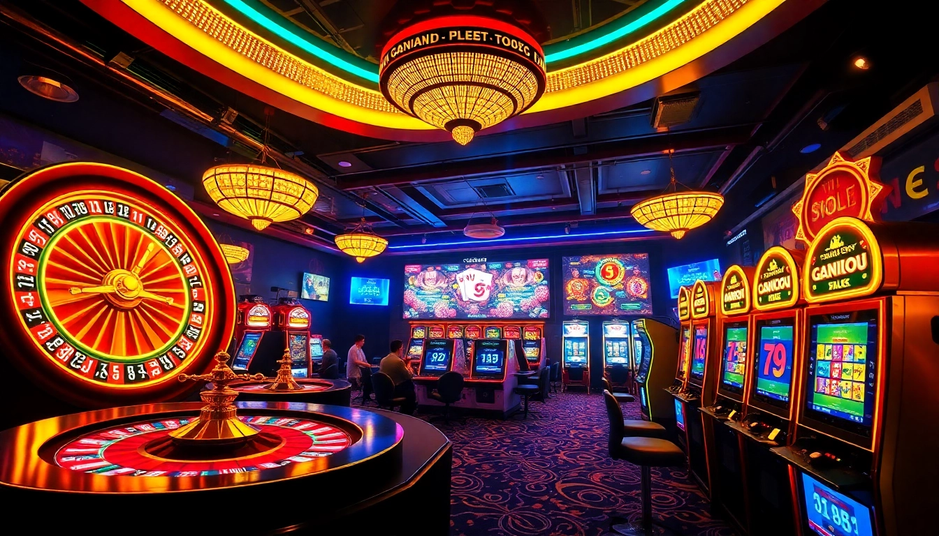 Lô đề trực tuyến betting excitement with colorful virtual gambling elements and engaging players.