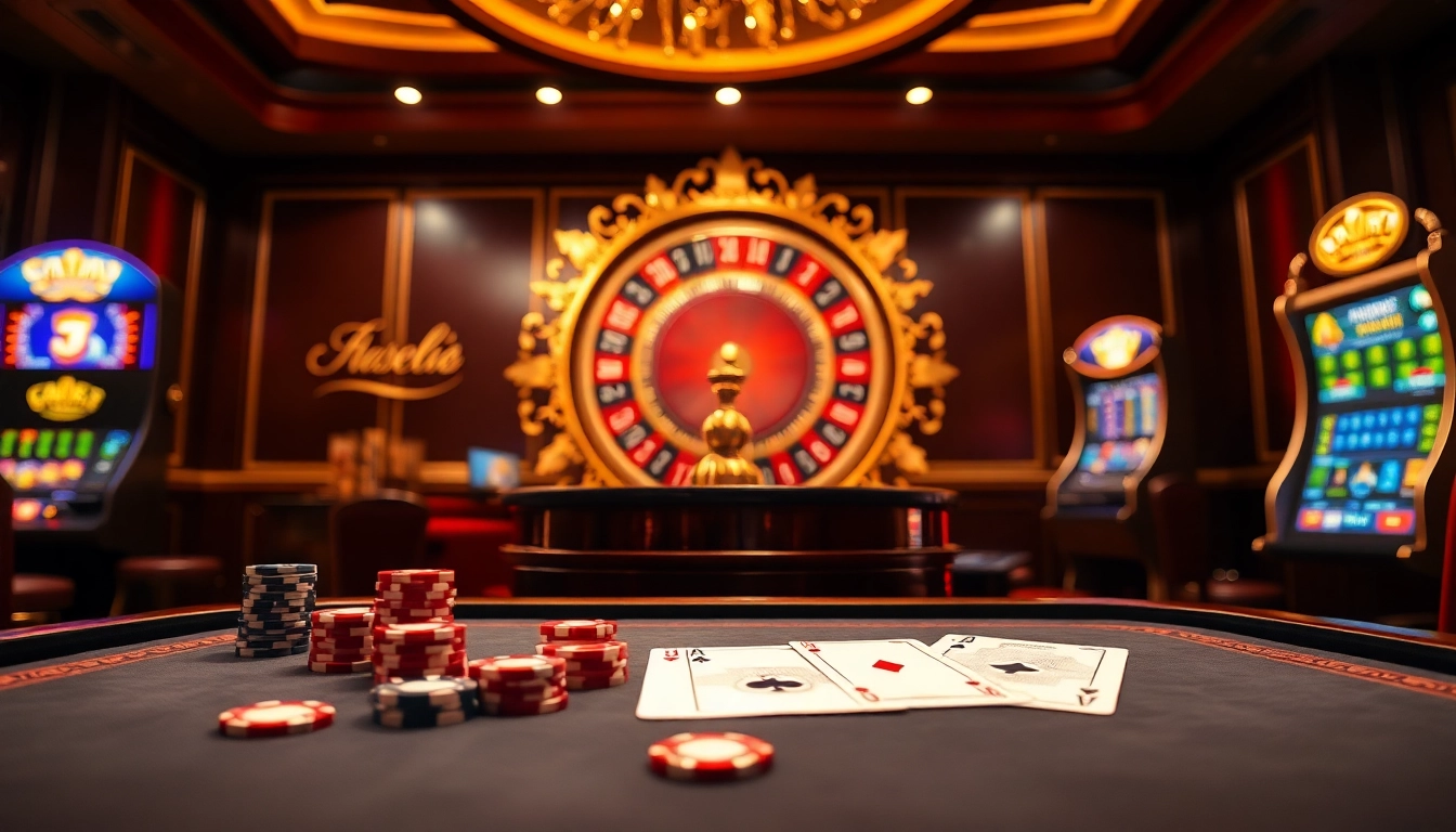 Experience the thrilling atmosphere of 68 Game Bài, a top-tier online gambling platform with vibrant casino tables and games.