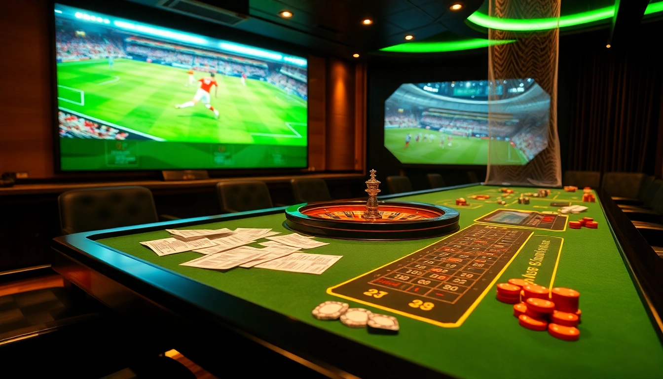 Experience the thrill of แทงบอล at a luxurious casino betting scene.
