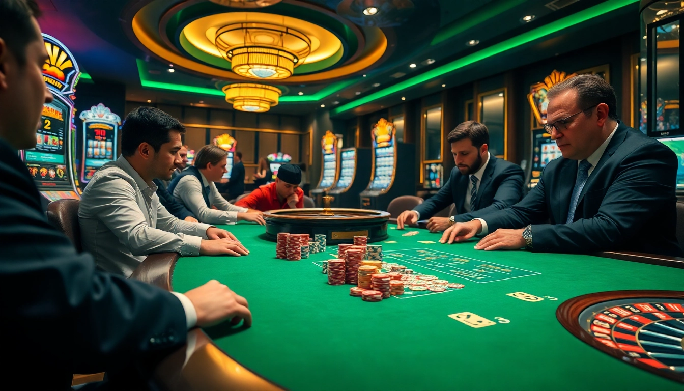 Intense poker action at a casino table showcasing the hidden wiki theme through vibrant chips and cards.