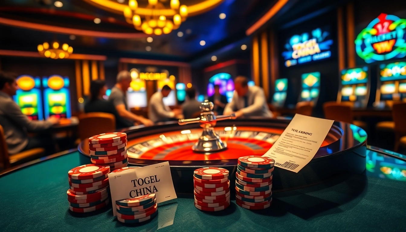 Experience the excitement of togel china at a luxurious casino roulette table.