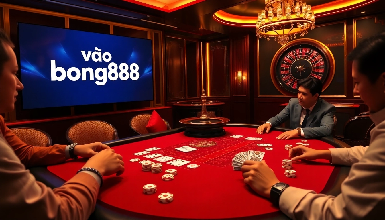 Experience the thrill of casino gaming as you vào bong88 with an exciting poker scene.