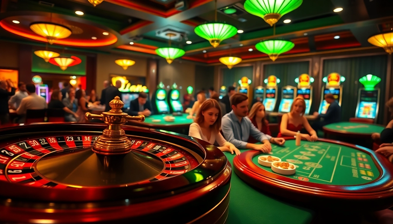 Experience the excitement of luck8 with players engaged in thrilling casino games.